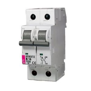 Immagine di INTERUTTORE MAGNETOTERMICO 2 POLI C25A 6,0KA 2 MODULI DIN ETIMAT