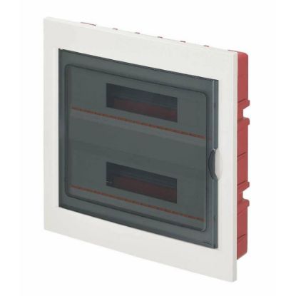 Immagine di CENTRALINO INCASSO BIANCO PORTELLO FUME 36 MODULI ELETTROCANALI