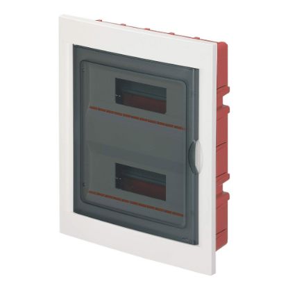 Immagine di CENTRALINO INCASSO BIANCO PORTELLO FUME 24 MODULI ELETTROCANALI