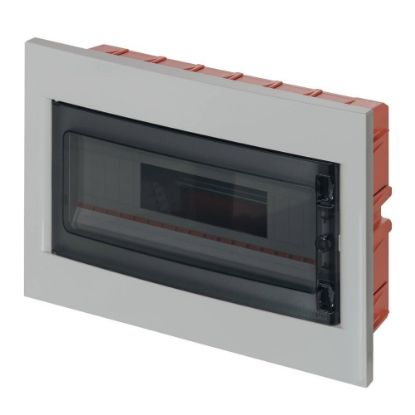 Immagine di CENTRALINO INCASSO BIANCO PORTELLO FUME 18 MODULI ELETTROCANALI