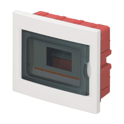 Immagine di CENTRALINO INCASSO BIANCO PORTELLO FUME 8 MODULI ELETTROCANALI