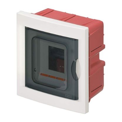 Immagine di CENTRALINO INCASSO BIANCO PORTELLO FUME 4 MODULI ELETTROCANALI