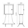 Immagine di CASSONETTO SU BASAMENTO 2 POSTI ARE/A-BS 540x1130x305 MM OMOLOGATO ENEL