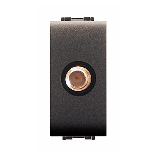 Immagine di PRESA COASSIALE TV/SAT PASSANTE MYLIFE F 4 DB NERA ELETTROCANALI