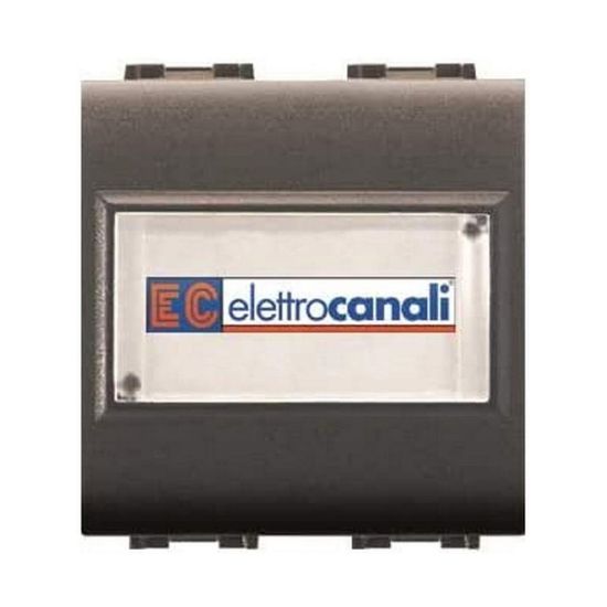 Immagine di PULSANTE PORTANOME MYLIFE 1 POSTO NO NERO ELETTROCANALI