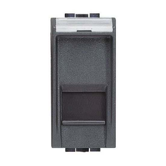 Immagine di PRESA RJ45 TOOSERIE LIVING ESS UTP CAT.5E ANTRACITE SERIE LIVING