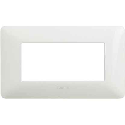 Immagine di PLACCA 4 POSTI BIANCO SERIE MATIX