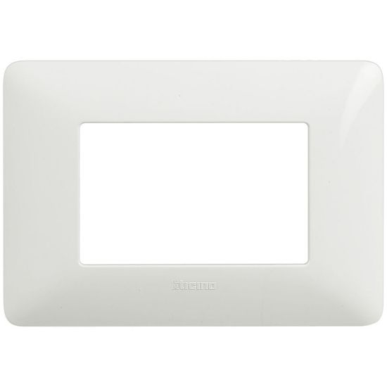 Immagine di PLACCA 3 POSTI BIANCO SERIE MATIX