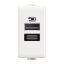 Immagine di CARICATORE USB TIPO A E TIPO C 1 MODULO BIANCO SERIE MATIX