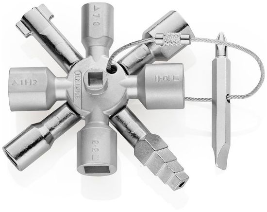 Immagine di CHIAVE UNIVERSALE PER SPORTELLI 8 BRACCI TWINKEY KNIPEX