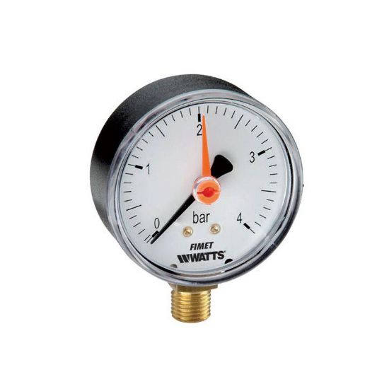 Immagine di MANOMETRO ATTACO RADIALE SCALA 0-10 BAR Ø 50 MM ATTACCO 1/4"M