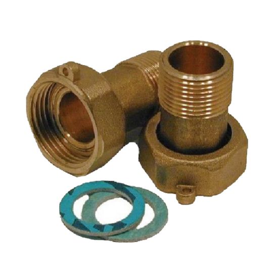 Immagine di COPPIA BOCCHETTONI PER CONTATORE Ø 1/2" CONFEZIONE 2 PZ