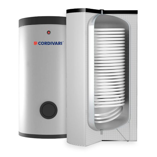 Immagine di BOLLITORE 300 LT 1 SCAMBIATORE FISSO ( BOLLY1 XL WB 300 PER POMPA DI CALORE ) CORDIVARI