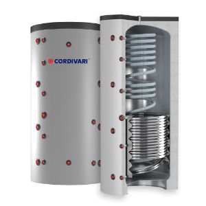 Immagine di TERMOACCUMULATORE LT 500 PIU SCAMBIATORE PER ACQUA CALDA SANITARIA ( ECO COMBI 2 VB 500 ) CORDIVARI
