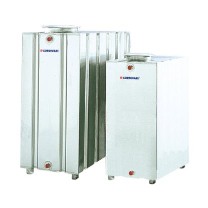 Immagine di SERBATOIO PARALLELEPIPEDO IN ACCIAIO INOX AISI 304 LT 500 CORDIVARI
