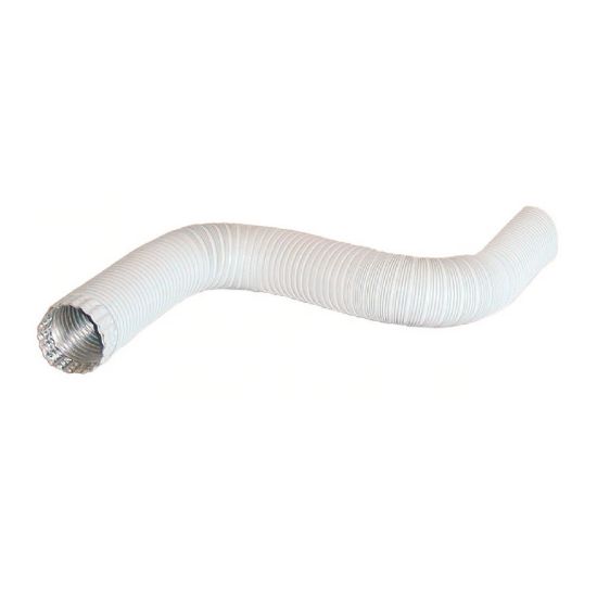 Immagine di TUBO FLESSIBILE Ø 250 MM ALLUMINIO BIANCO (ESTENSIBILE DA 85 CM A 300 CM )