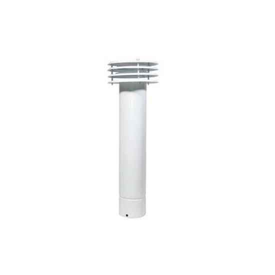 Immagine di TERMINALE ANTIVENTO SMALTATO Ø 150 MM BIANCO PROLUNGATO H80 CM