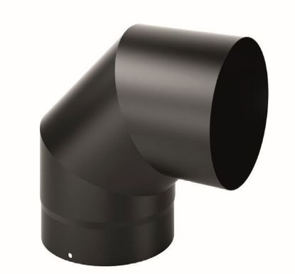 Immagine di CURVA NERA PER STUFA DIAMETROMM120 A 90°