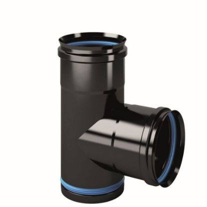 Immagine di TEE INOX NERO DI PARTENZA DIAMETROMM100 AISI 316