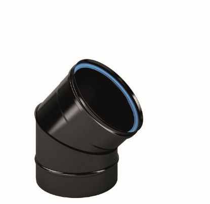 Immagine di CURVA INOX NERA DIAMETROMM 80 A 45° AISI 316