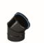 Immagine di CURVA INOX NERA DIAMETROMM100 A 45° AISI 316