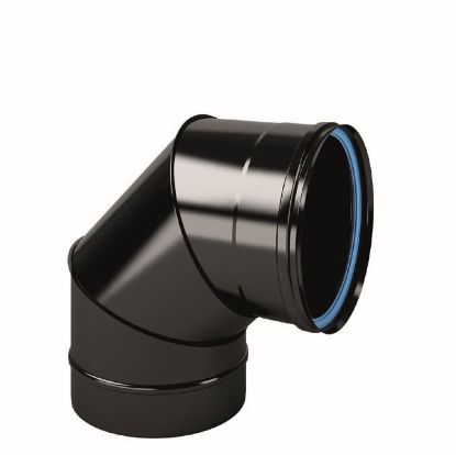 Immagine di CURVA INOX NERA DIAMETROMM100 A 90° AISI 316