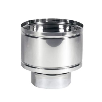 Immagine di FUMAIOLO QUATTRO VENTI DOPPIA PARETE Ø 80/130 MM ( INOX )