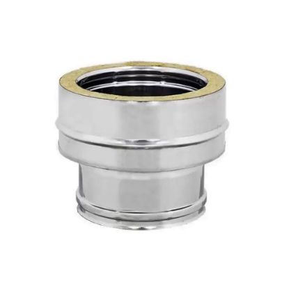 Immagine di RACCORDO PER COLLEGAMENTO CALDAIA Ø 80F MONOPARETE A DOPPIA PARETE Ø 80/130 MM ( INOX )
