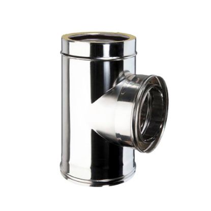 Immagine di TEE DOPPIA PARETE Ø 80/130 MM ( INOX )