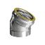 Immagine di CURVA DOPPIA PARETE Ø 150/200 MM A 30° ( INOX )