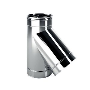 Immagine di BRAGA MONOPARETE Ø 200 MM . A 45° ( INOX AISI 304 )