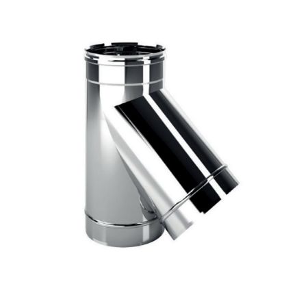 Immagine di BRAGA MONOPARETE Ø 200 MM . A 45° ( INOX AISI 304 )