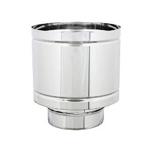 Immagine di FUMAIOLO QUATTRO VENTI MONOPARETE Ø 100 MM . PER STUFA PELLET ( INOX AISI 316 )