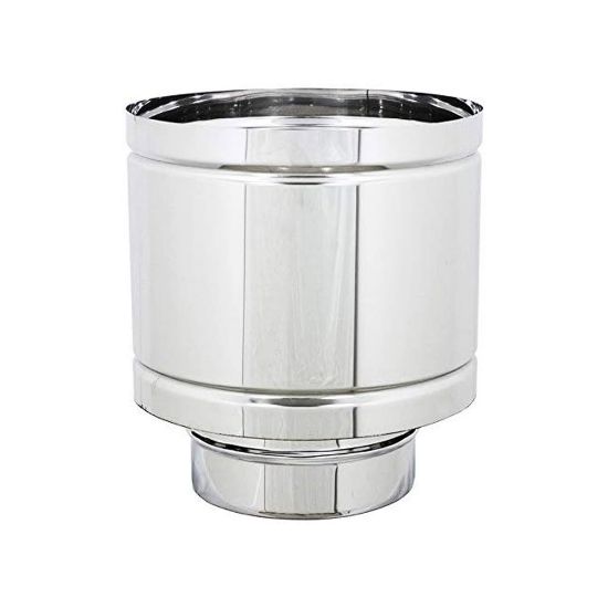 Immagine di FUMAIOLO QUATTRO VENTI MONOPARETE Ø 80 MM . PER STUFA PELLET ( INOX AISI 316 )