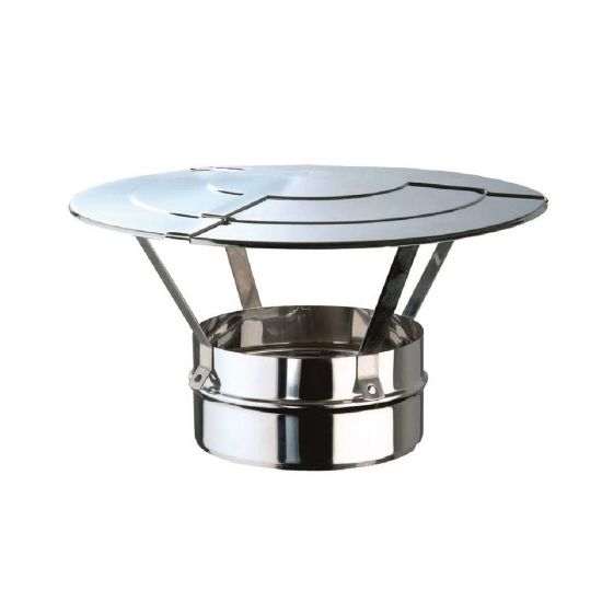 Immagine di CAPPELLO CINESE MONOPARETE Ø 80 MM . ( INOX AISI 316 )