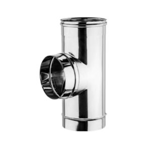 Immagine di TEE MONOPARETE Ø 100 MM . RIBASSATO MFF ( INOX AISI 316 )