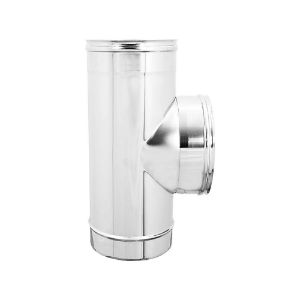 Immagine di TEE MONOPARETE Ø 100 MM . ( INOX AISI 316 )