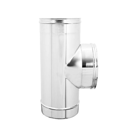 Immagine di TEE MONOPARETE Ø 100 MM . ( INOX AISI 316 )