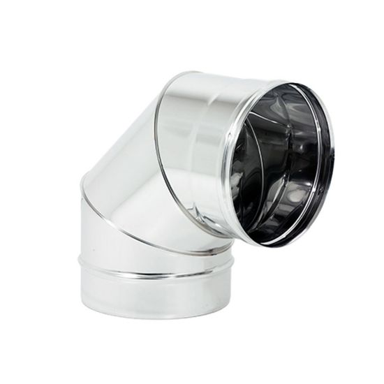 Immagine di CURVA MONOPARETE Ø 80 MM . A 90° ( INOX AISI 316 )