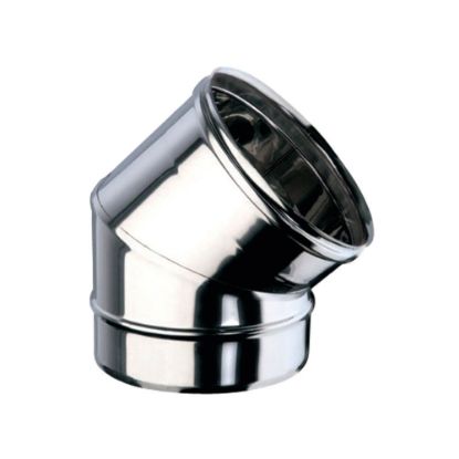 Immagine di CURVA MONOPARETE Ø 80 MM . A 45° ( INOX AISI 316 )