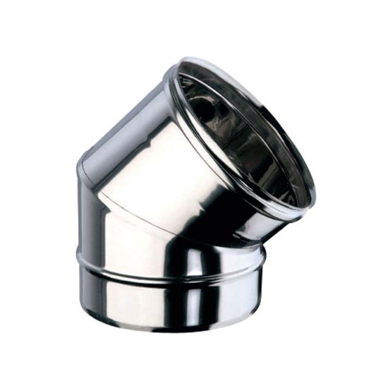 Immagine di CURVA MONOPARETE Ø 80 MM . A 45° ( INOX AISI 316 )