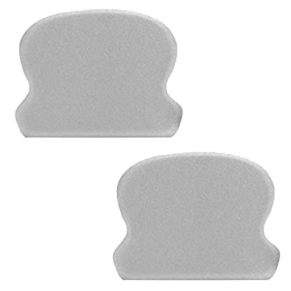 Immagine di COPPIA TERMINALI IN METALLO PER CORRIMANO 60x44 MM ALLUMINIO