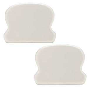 Immagine di COPPIA TERMINALI IN METALLO PER CORRIMANO 60X44 MM BIANCO