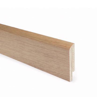 Immagine di BATTISCOPA LEGNO 80X16X2400 MM ROVERE NATURALE CON PASSAFILO KIMONO