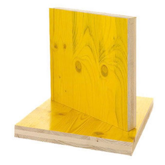 Immagine di PANNELLO IN LEGNO ABETE COLORE GIALLO 300X50 CM IN 3 STRATI SPESSORE 27 MM