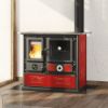 Immagine di TERMOSTUFA A LEGNA CON FORNO TERMOROSA 4.0 CERAMICA LIBERTY - BORDEAUX KW 11 (5 STELLE ) LA NORDICA