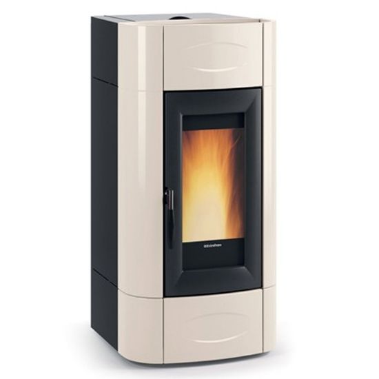 Immagine di TERMOSTUFA A PELLET VENTILATA ISIDORA IDRO H20 EVO (5 STELLE ) AVORIO KW 23,1 EXTRAFLAME