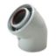 Immagine di CURVA COASSIALE 45° MF PPS Ø 100/60 MM CONDENSAZIONE LINEA COMMERCIALE