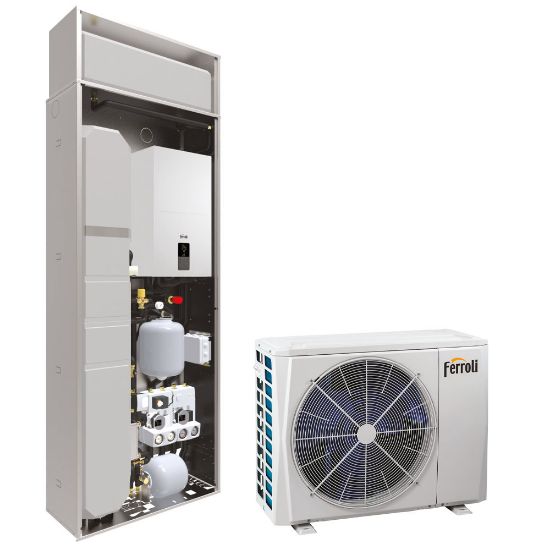 Immagine di SISTEMA IBRIDO AD INCASSO OMNIA HY S IN 8KW ( 0XHIAMWA + 0XHC8RWA + 012070W0 + 012096W0 ) FERROLI