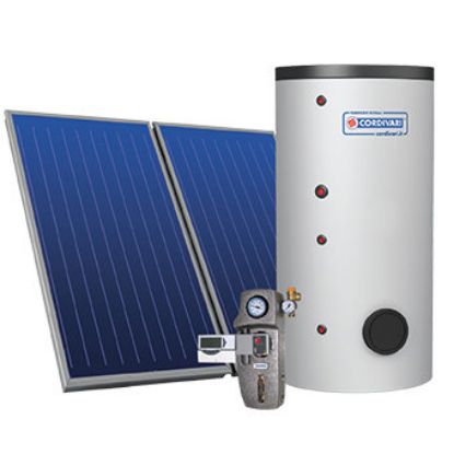 Immagine di PANNELLO SOLARE CIRCOLAZIONE FORZATA ECO BASIC 300  LT 5 MQ  TETTO FALDA CORDIVARI